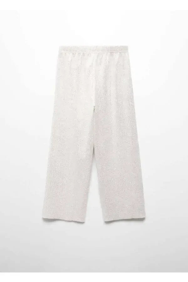 Metallic Straight Leg Trousers - 3