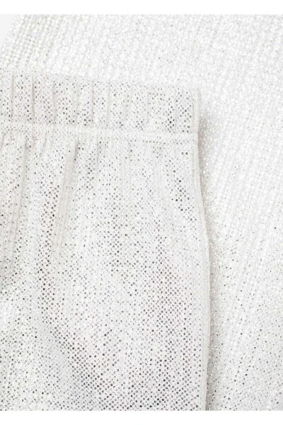 Metallic Straight Leg Trousers - 4