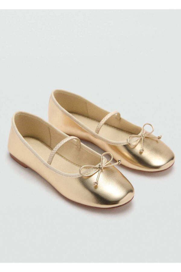 Metallic strap ballet flats - 25