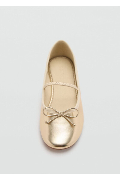 Metallic strap ballet flats - 3