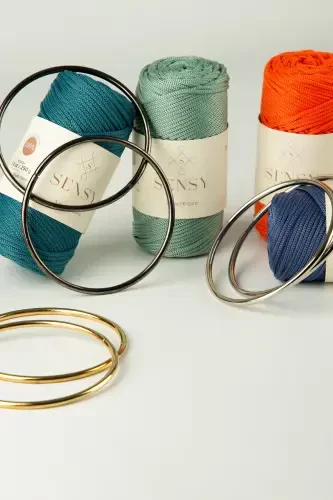 Металлическая Круглая Ручка для Сумки Черная 11 см - 4