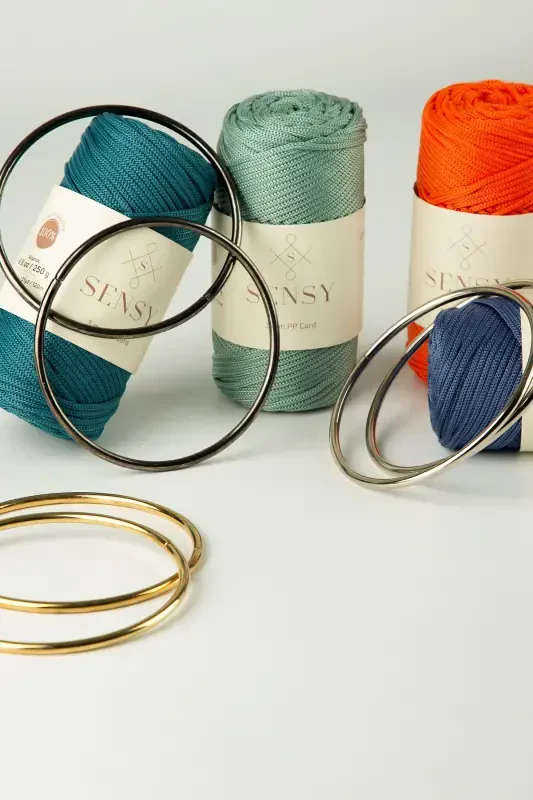 Металлическая Круглая Ручка для Сумки Черная 11 см - 4