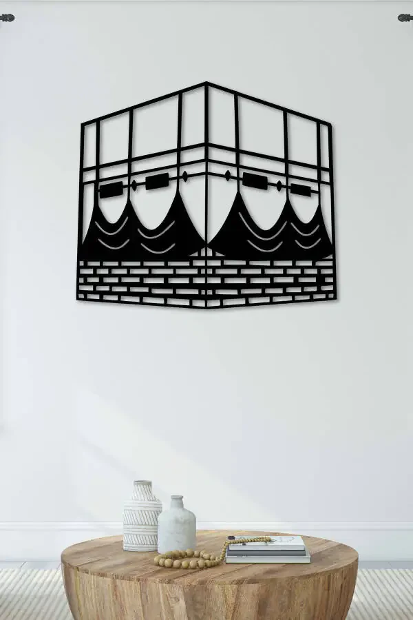 Металлическая настенная картина Каабы Декор Исламский Дом Офис Молитва Настенное украшение Религиозная картина Картина Подарок - 9