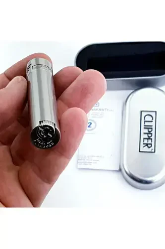 Металлическая зажигалка с кремнем - CLIPPER (1)