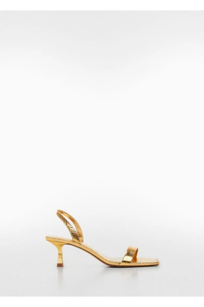 Металлические сандалии с узором змеиной кожи - MANGO (1)