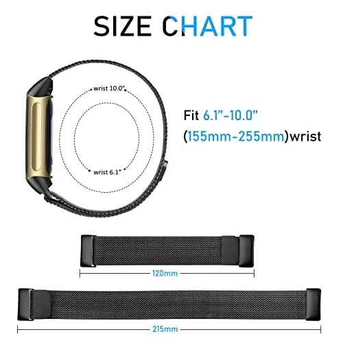 Металлический браслет для Fitbit Charge 5. Браслеты для женщин и мужчин. Нержавеющая сталь. Замена ремешка. - 12