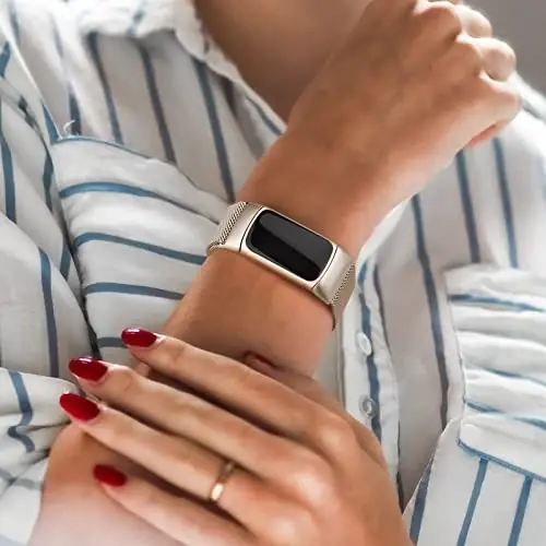 Металлический ремешок для Fitbit Charge 5, женский и мужской, из нержавеющей стали, сетчатый браслет, сменный ремешок для Fitbit Charge 5 - 3