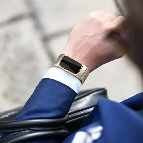 Металлический ремешок для Fitbit Charge 5, женский и мужской, из нержавеющей стали, сетчатый браслет, сменный ремешок для Fitbit Charge 5 - 4