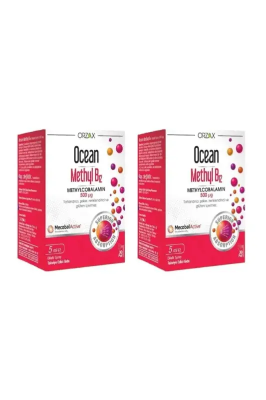 Metil B12 Spreyi 500 Mcg 5 Ml 2 dona - OCEAN