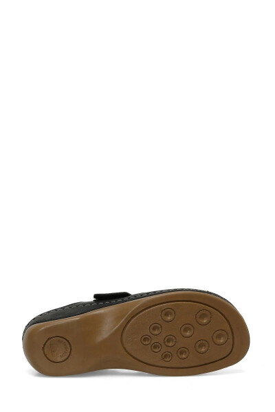 161833 Siyah Comfort Taban Kadın Cırtlı Sandalet - 6