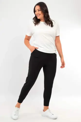 Metpoint Женские спортивные штаны-джоггеры с высокой талией, черные джоггеры - 1