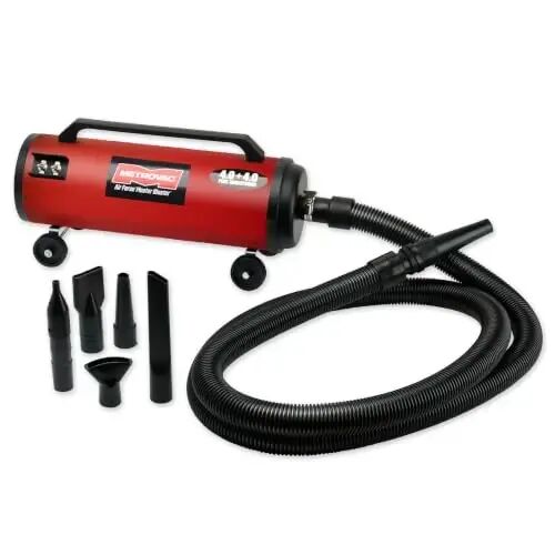 METROVAC Air Force Master Blaster Car Dryer Blower - MBR-3CD Red | Car & Motorcycle Dryer Blower with 10 Ft Hose, Touchless Auto Detailing Air Dryer, Powerful Vehicle Drying and Car Cleaning - 1