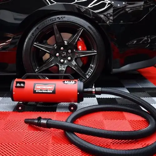 METROVAC Air Force Master Blaster Car Dryer Blower - MBR-3CD Red | Car & Motorcycle Dryer Blower with 10 Ft Hose, Touchless Auto Detailing Air Dryer, Powerful Vehicle Drying and Car Cleaning - 5