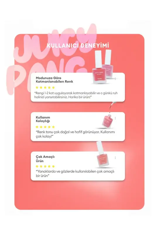 Mevali hidli, namlantiruvchi, tabiiy ko'rinishli suyuq upa A'pıeu Juicy-pang Water Blusher (PK04)-PK04 - 7