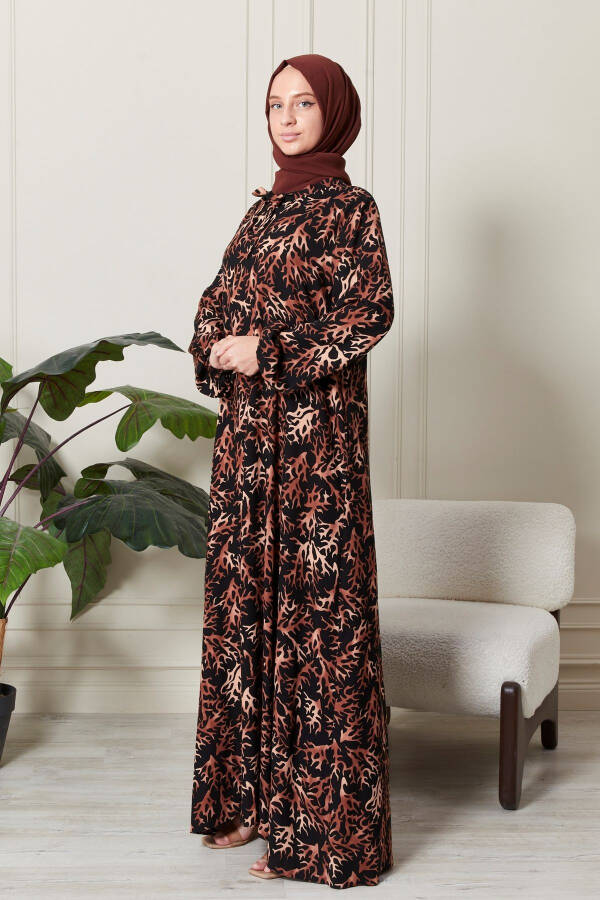 Mevlana Maxi Cotton Viscose Muslim Mother Dress Prayer Dress Plus Size Range - 4