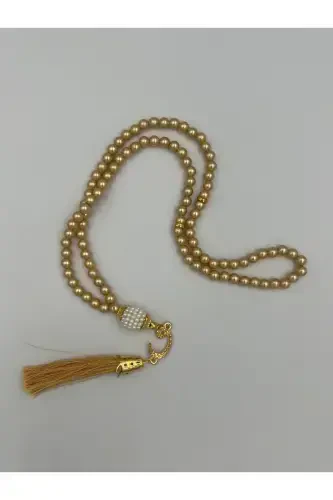 Mevlid Hac hediyelik simli flamlı eşarp Tesbih cam şişeli el yapımı gül suyu tül keseli-VİZON - Modazone (1)