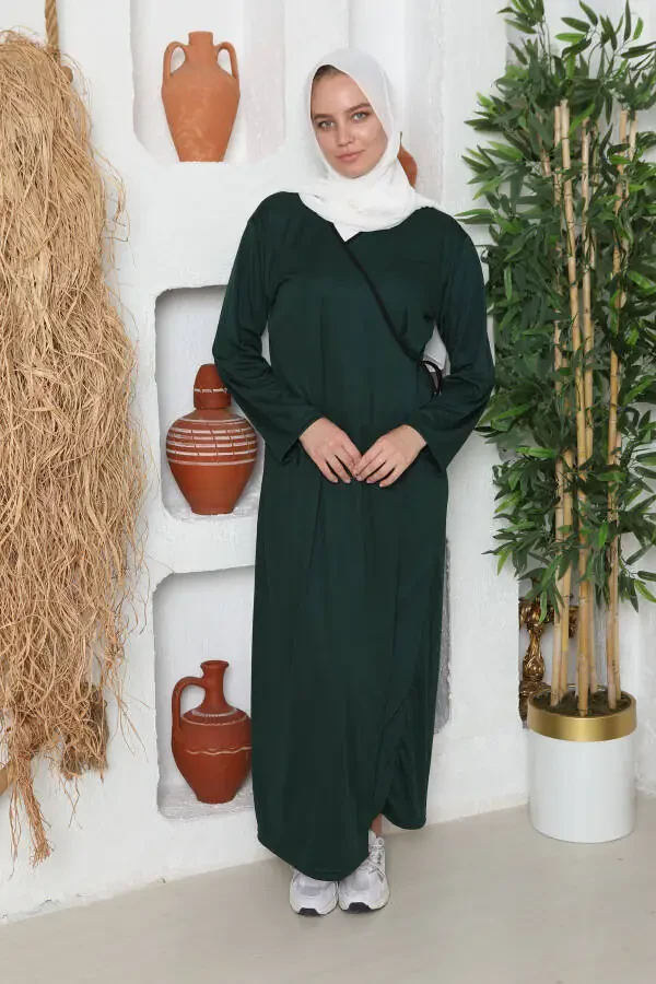 Mevsimlik Bağlamalı Kadın Tesettür Namaz Elbisesi, - 2
