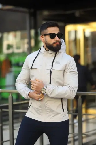 Mevsimlik Erkek Mont-Bej 