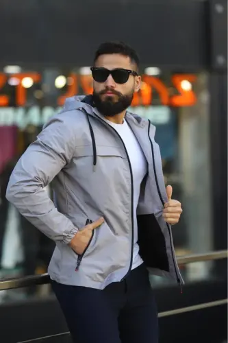 Mevsimlik Erkek Mont-Gri - DOXGER (1)