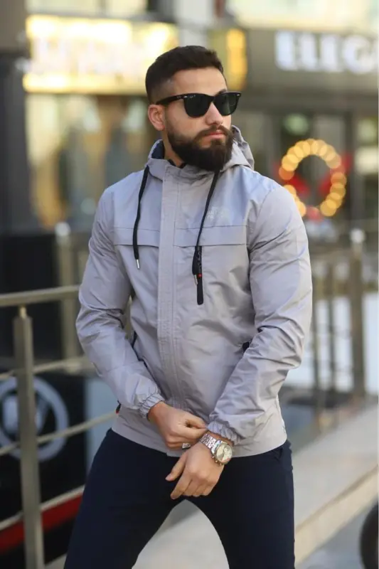 Mevsimlik Erkek Mont-Gri - DOXGER