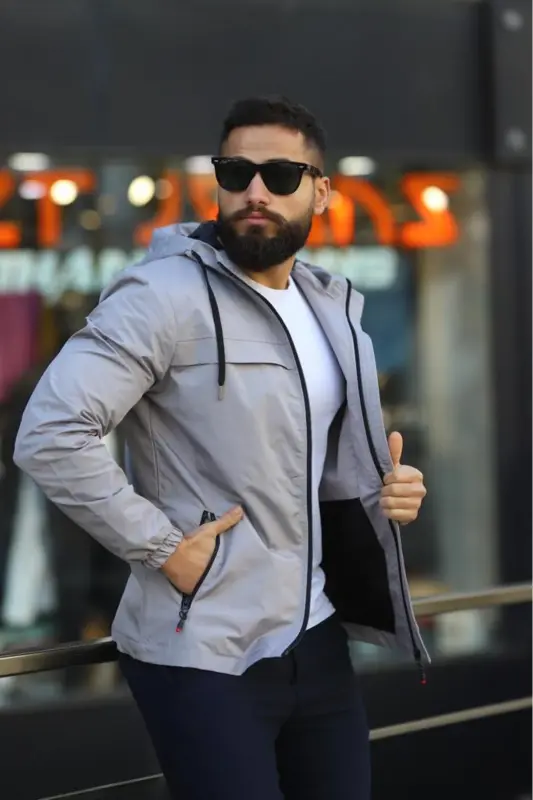 Mevsimlik Erkek Mont-Gri - 2