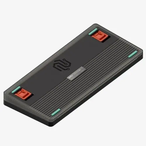 Механическая игровая клавиатура Nuphy Halo75 V2, 75% беспроводная клавиатура с горячей заменой Bluetooth, 83 клавиши с RGB-подсветкой, поддержка Bluetooth/2,4 ГГц/USB-C - черный малиновый переключатель - 2