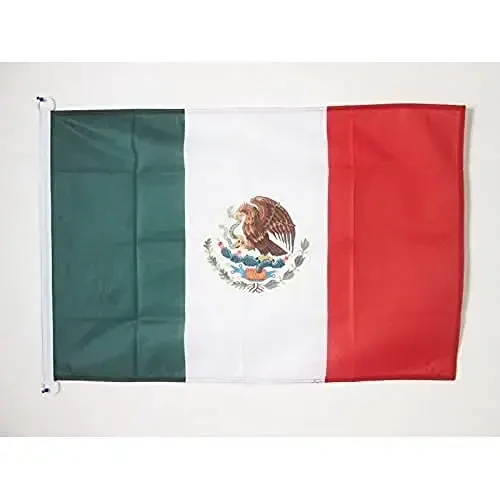 Mexico NAUTICAL Flag 18'' x 12'' - Mexican flags 30 x 45 cm. - Banner 12x18 in for boat - AZ FLAG - 1