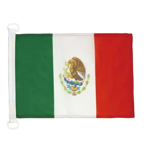 Mexico NAUTICAL Flag 18'' x 12'' - Mexican flags 30 x 45 cm. - Banner 12x18 in for boat - AZ FLAG 