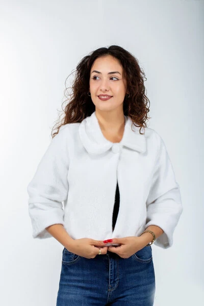 Меховой болеро для свадебного платья - 7