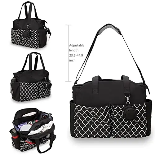 MEYTEILAY Diaper Bag Tote Large Multi-Function Baby Changing Bag for Mom with Changing Station Travel Nappy Bag for Women - 5