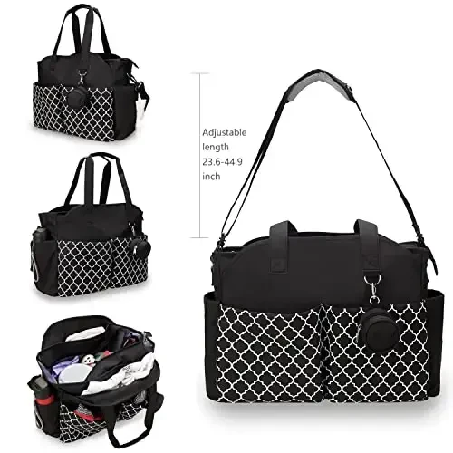 MEYTEILAY Diaper Bag Tote Large Baby Changing Bag for Mom with Changing Station - 5