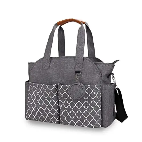 MEYTEILAY Diaper Bag Tote Large Multi-Function Baby Changing Bag for Mom with Changing Station Travel Nappy Bag for Women 