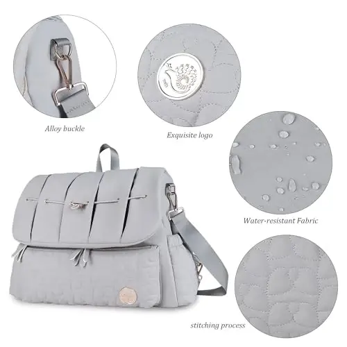 MEYTEILAY Diaper Bag Tote Baby Changing Bag Large Baby Bags for Mom with Changing Station Multifunction Travel Nappy Bag - 6