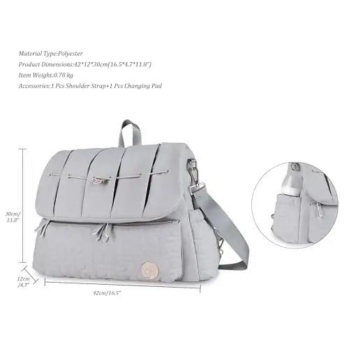 MEYTEILAY Diaper Bag Tote Baby Changing Bag Large Baby Bags for Mom with Changing Station Multifunction Travel Nappy Bag - 2