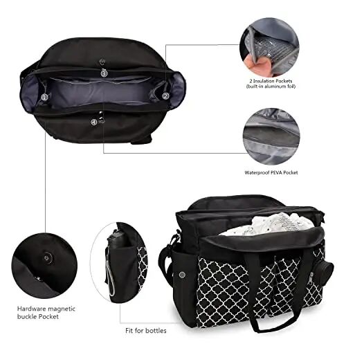 MEYTEILAY Diaper Bag Tote Large Baby Changing Bag for Mom with Changing Station - 2