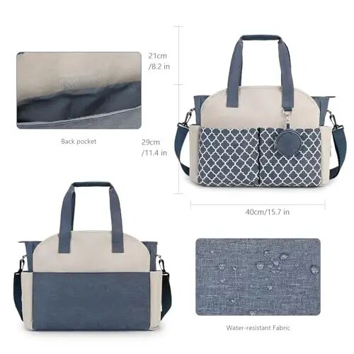MEYTEILAY Diaper Bag Tote Large Baby Changing Bag for Mom with Changing Station - MEYTEILAY (1)