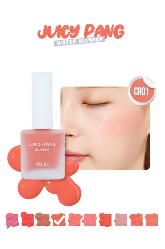 Meyve Kokulu, Nemlendirici, Doğal Görünümlü Sıvı Allık A'pıeu Juicy-pang Water Blusher (CR01)-CR01 - 1