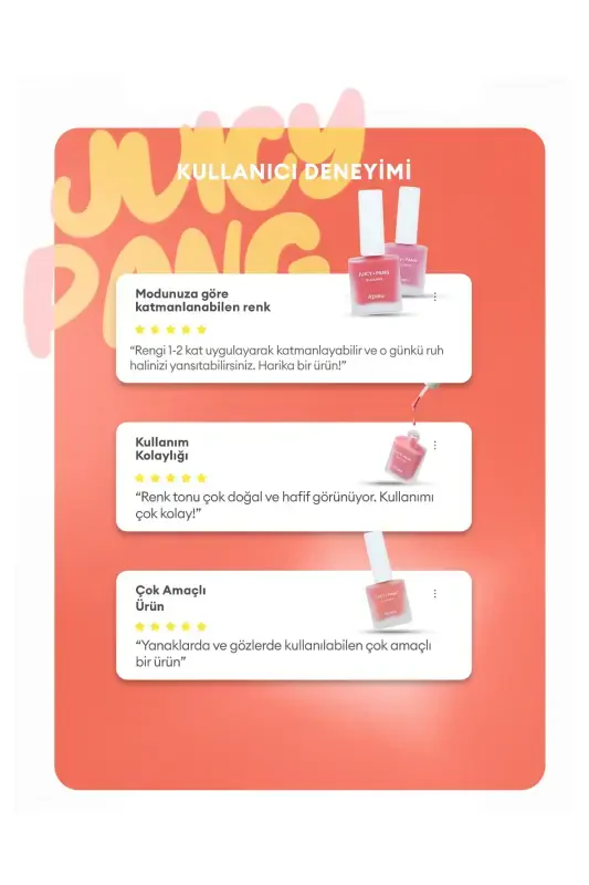 Meyve Kokulu, Nemlendirici, Doğal Görünümlü Sıvı Allık A'pıeu Juicy-pang Water Blusher (CR01)-CR01 - 7