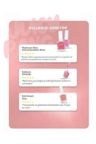 Meyve Kokulu, Nemlendirici, Doğal Görünümlü Sıvı Allık A'pıeu Juicy-pang Water Blusher (PK03)-PK03 - 7
