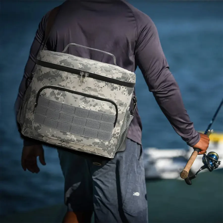 Mfigree 2024 New Tackle Bag Fishing Tackle Bag With Moulded Base Tackle Storage Bags for Anglers for All Your Fishing Gear and Tools-GREY - 4