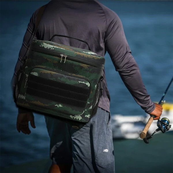 Mfigree 2024 New Tackle Bag Fishing Tackle Bag With Moulded Base Tackle Storage Bags for Anglers for All Your Fishing Gear and Tools-GREEN - 4