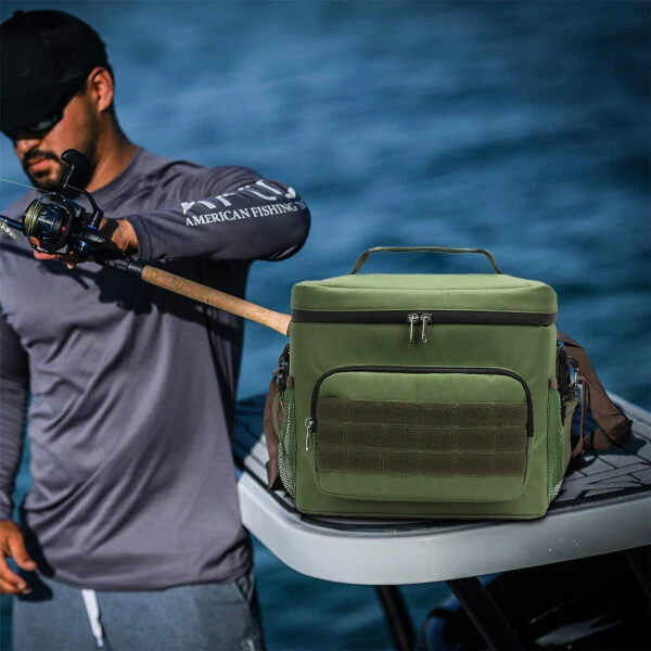 Mfigree 2024 Yangi Tackle Bag Baliq Ovi Tackle Bag Kalıplanmış Tabanlı Tackle Baliqchilar uchun Barcha Baliq Ovi Uskunalari va Asboblari uchun Saqlash Sumkalari-AG - 3