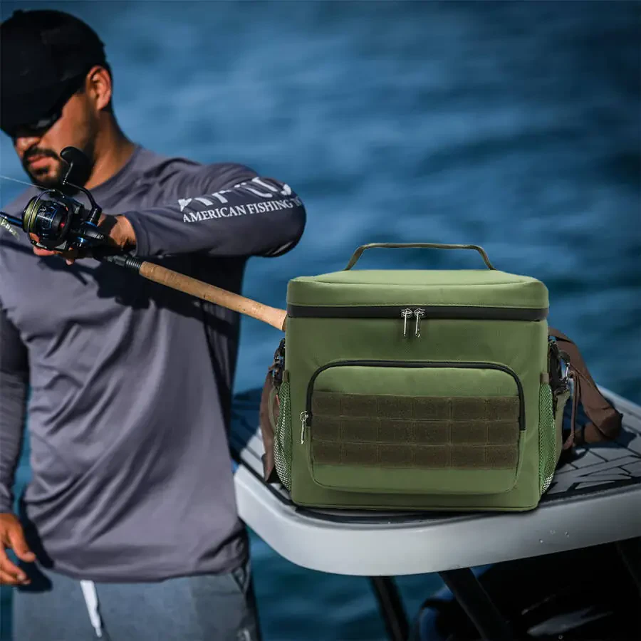 Mfigree 2024 Yangi Tackle Bag Baliq Ovi Tackle Bag Kalıplanmış Tabanlı Tackle Baliqchilar uchun Barcha Baliq Ovi Uskunalari va Asboblari uchun Saqlash Sumkalari-AG - 3