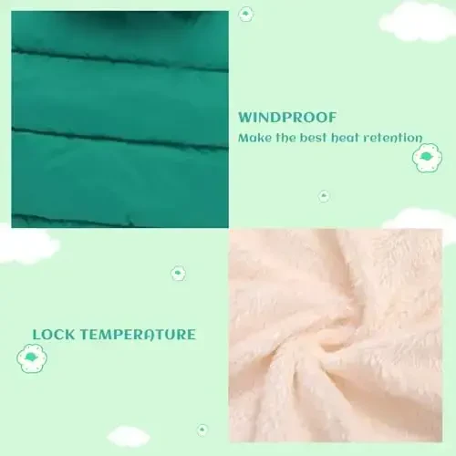 Mfmiudole Baby Boys Girls Qishki Palto, Qalin Kapşonli Pastga Tushgan Bolalar Go'daklar Qishki Issiq Kurtka Ustki Kiyim 1-7 Yillar uchun - 5