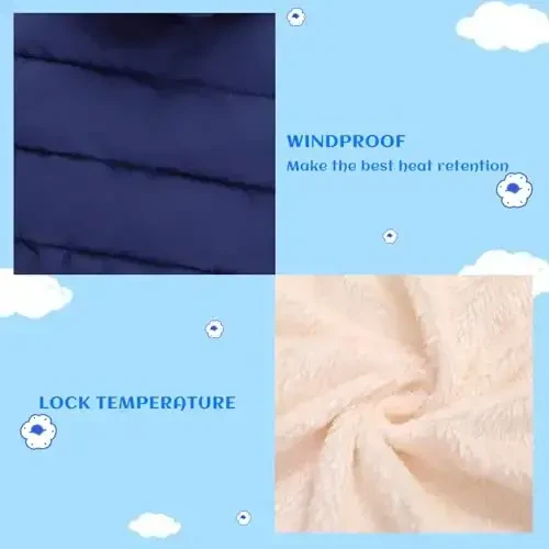 Mfmiudole Baby Boys Girls Winter Coats, Thick Hooded Down Kids Infants Toddlers Winter Warm Jacket Outerwear for 2-7 Years - 5