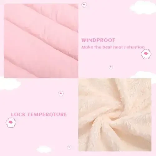 Mfmiudole Baby Boys Girls Winter Coats, Thick Hooded Down Kids Infants Toddlers Winter Warm Jacket Outerwear for 1-7 Years - 5