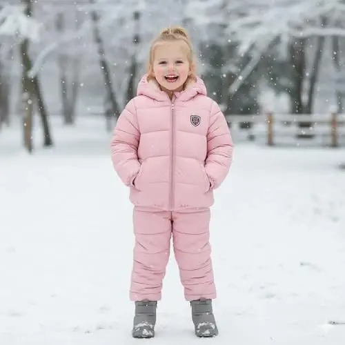 Mfmiudole Baby Boys Girls Winter Coats, Thick Hooded Down Kids Infants Toddlers Winter Warm Jacket Outerwear for 2-7 Years - 6