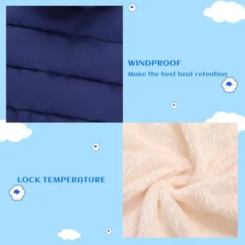 Mfmiudole Baby Boys Girls Winter Coats, Thick Hooded Down Kids Infants Toddlers Winter Warm Jacket Outerwear for 2-7 Years - 5