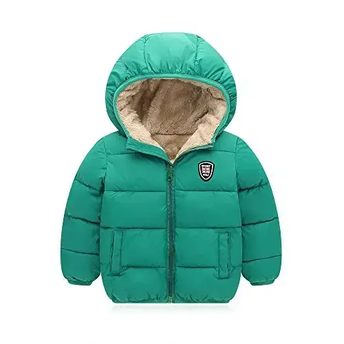 Mfmiudole Baby Boys Girls Winter Coats, Thick Hooded Down Kids Infants Toddlers Winter Warm Jacket Outerwear for 1-7 Years - 1