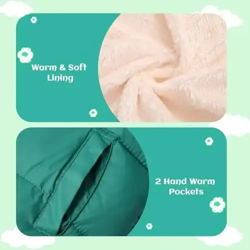 Mfmiudole Baby Boys Girls Winter Coats, Thick Hooded Down Kids Infants Toddlers Winter Warm Jacket Outerwear for 1-7 Years - 4